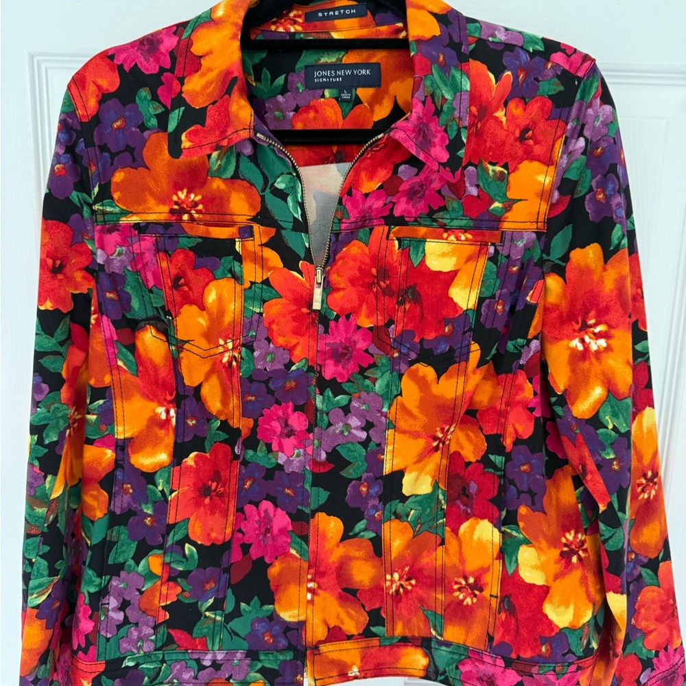 Jones New York Vibrant Floral Jacket